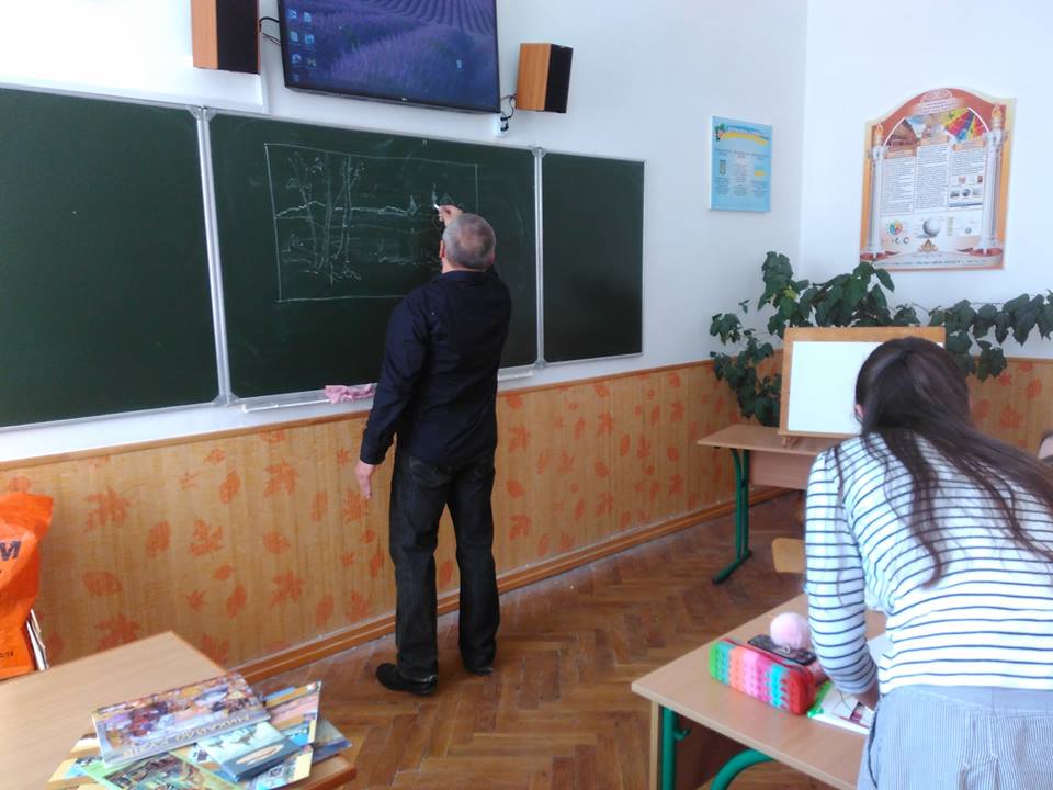 Кузів М.П. зображає побудову пейзажного твору 